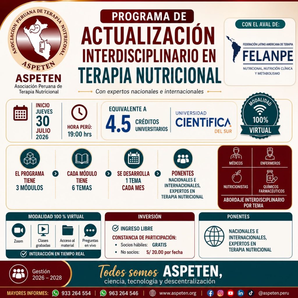 PROGRAMA DE ACTUALIZACIÓN INTERDISCIPLINARIO EN TERAPIA NUTRICIONAL